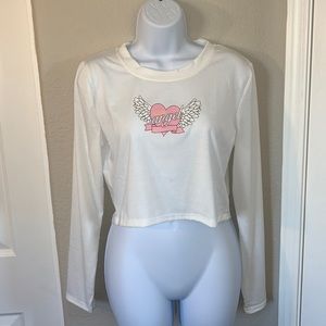 y2k Angel crop long sleeve